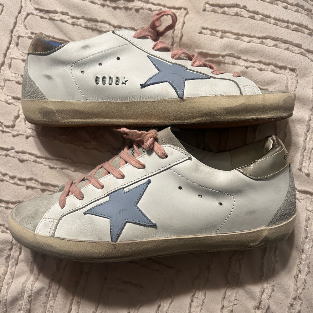 Golden Goose White and Pink Women's Sneakers